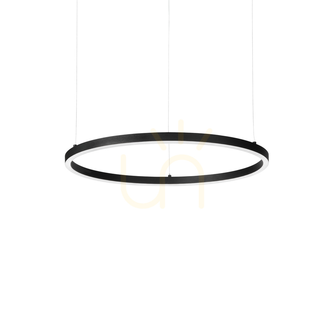 Pendant Light Ideallux Oracle Slim Round Black 50 cm LED 4000K 304380