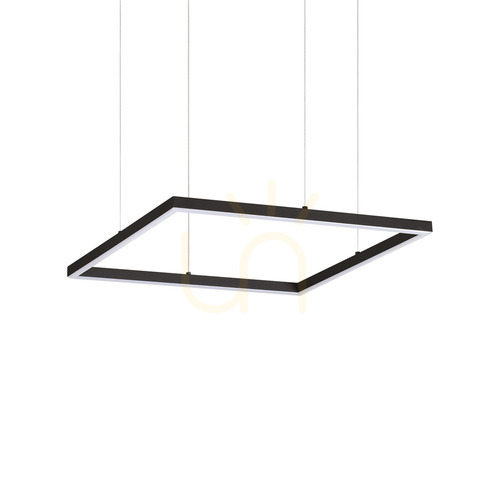 Check Pendant Light Ideallux Oracle Slim D050 Square Black LED 3000K 50cm 259161