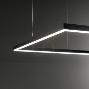 Pendant Light Ideallux Oracle Slim Square Black 90cm 3000K 259208 small 3