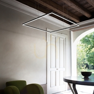Pendant Light Ideallux Oracle Slim D090 Square White 3000K 259192 small 1