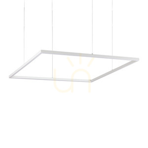 Pendant Light Ideallux Oracle Slim D090 Square White 3000K 259192 small 0