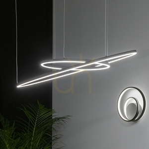 Pendant Light Ideallux Oracle Slim Round White 150cm 3000K 265957 small 2