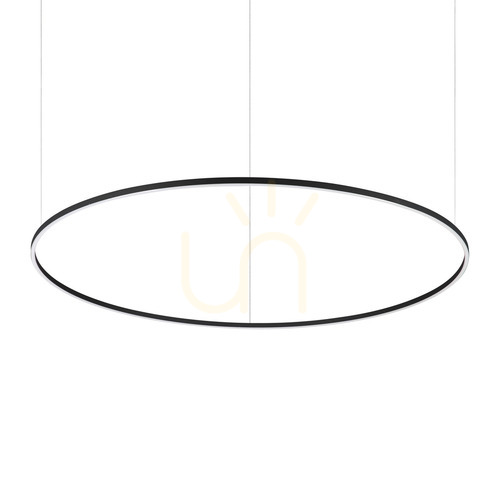 Check Pendant Light Ideallux Oracle Slim Round D150 4000K Black 304472