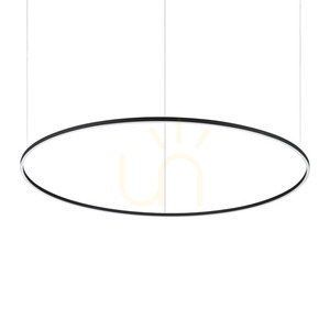 Pendant Light Ideallux Oracle Slim Round D150 4000K Black 304472 small 0