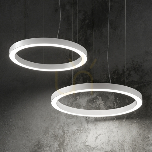 Check Pendant Light Ideallux Oracle D50 Black LED 28W 50 cm 222097