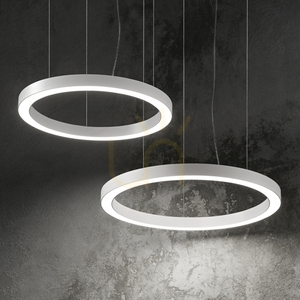 Pendant Light Ideallux Oracle D50 Black LED 28W 50 cm 222097 small 1