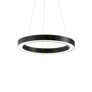 Pendant Light Ideallux Oracle D50 Black LED 28W 50 cm 222097 small 0