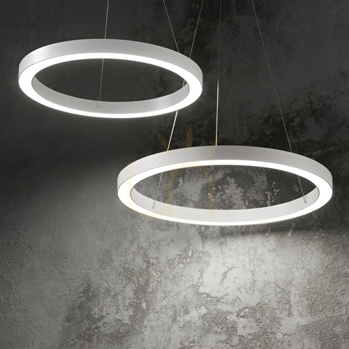 Check Pendant Light Ideallux Oracle D60 Black LED 33W 60 cm 222103