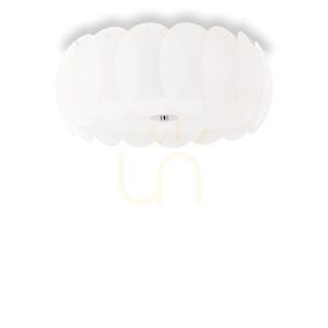 Plafon sufitowy Ideallux Ovalino PL8 biały szklany 53,5 cm 094014 small 0