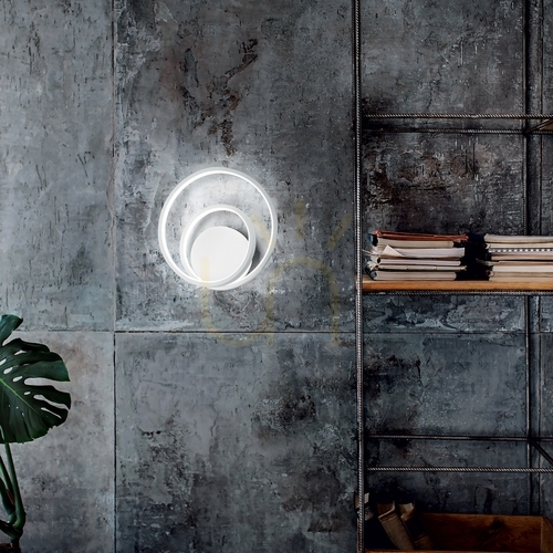 Check Wall Light Ideallux OZ AP ON-OFF White 29 cm 26W LED 3000K 253695