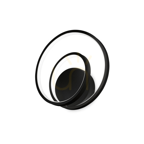 Check Wall Light Ideallux OZ AP On-Off Black 3000K 26W 269399