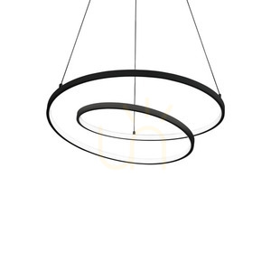 Pendant Light Ideallux OZ D60 DALI Black LED 60 cm 304557 small 0