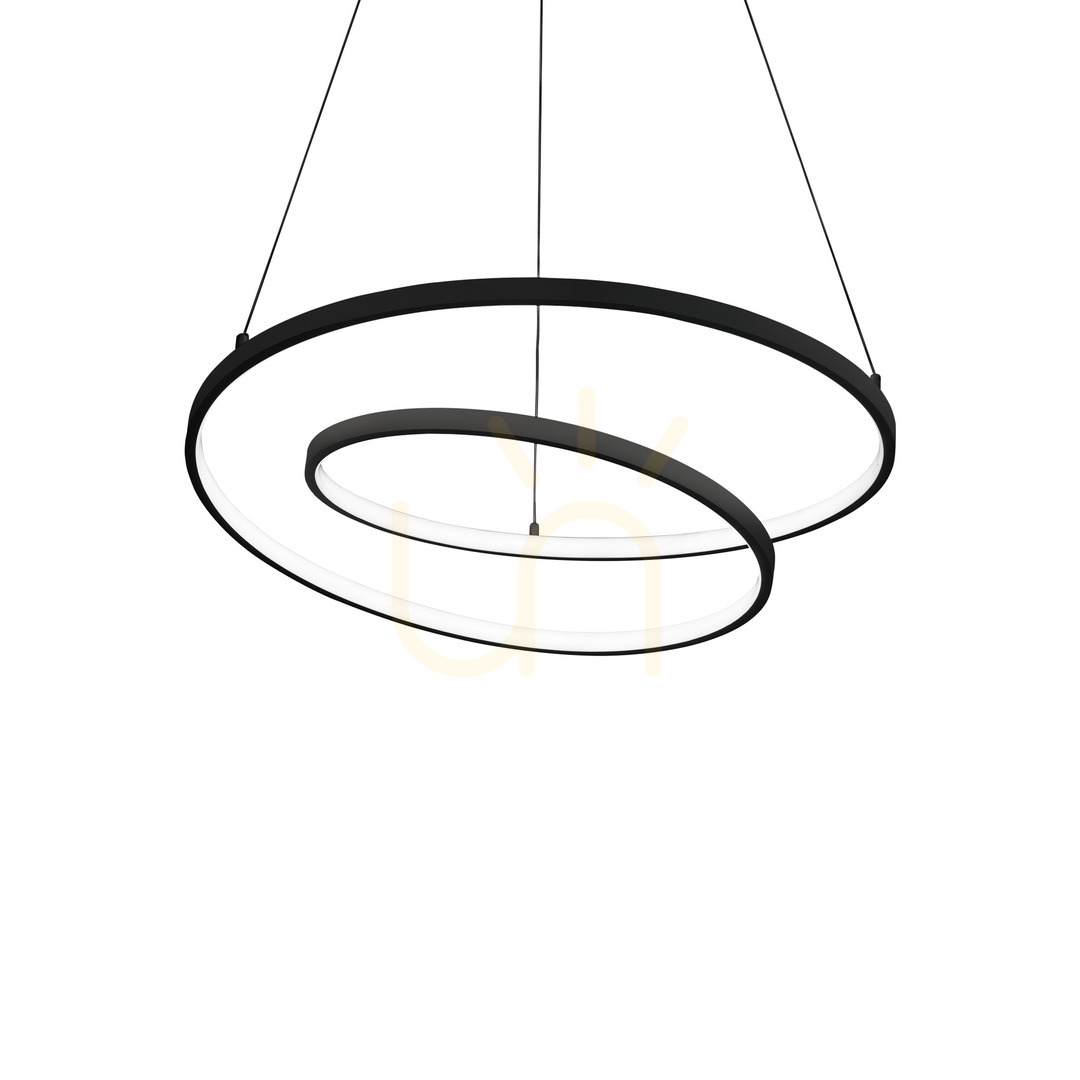 Pendant Light Ideallux OZ D60 DALI Black LED 60 cm 304557