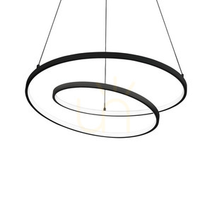 Pendant Light Ideallux OZ D80 DALI Black 80 cm LED 55W 3000K 304588 small 0