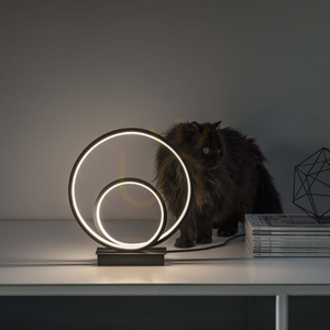 Table Lamp Ideallux OZ Brass LED 22W 3000K Dimmable 28 cm 269498 small 2