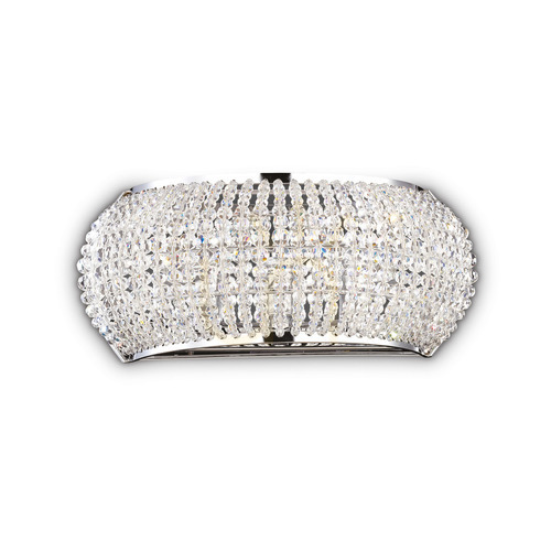 Check Wall Light Ideallux Pasha AP3 Chrome Crystal 082264