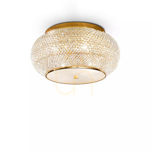 Plafon Ideallux Pasha PL6 Oro 100807 złoty kryształowy 40 cm small 1