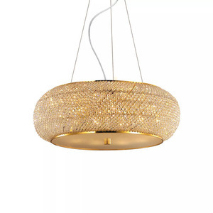 Pendant Light Ideallux Pasha SP10 Chrome Crystal 10-Light 55 cm 082196 small 2