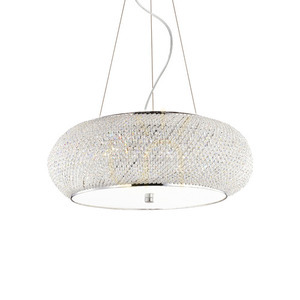Pendant Light Ideallux Pasha SP10 Chrome Crystal 10-Light 55 cm 082196 small 0