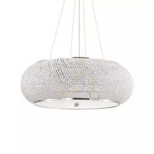 Pendant Light Ideal Lux Pasha SP14 Gold Crystal 65 cm 164984 small 2