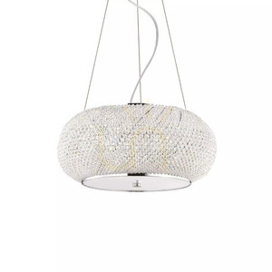 Pendant Light Ideallux Pasha SP6 Cromo Chrome Crystal 40 cm 082158 small 1