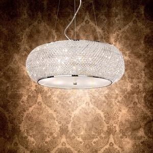 Pendant Light Ideallux Pasha SP6 Cromo Chrome Crystal 40 cm 082158 small 3