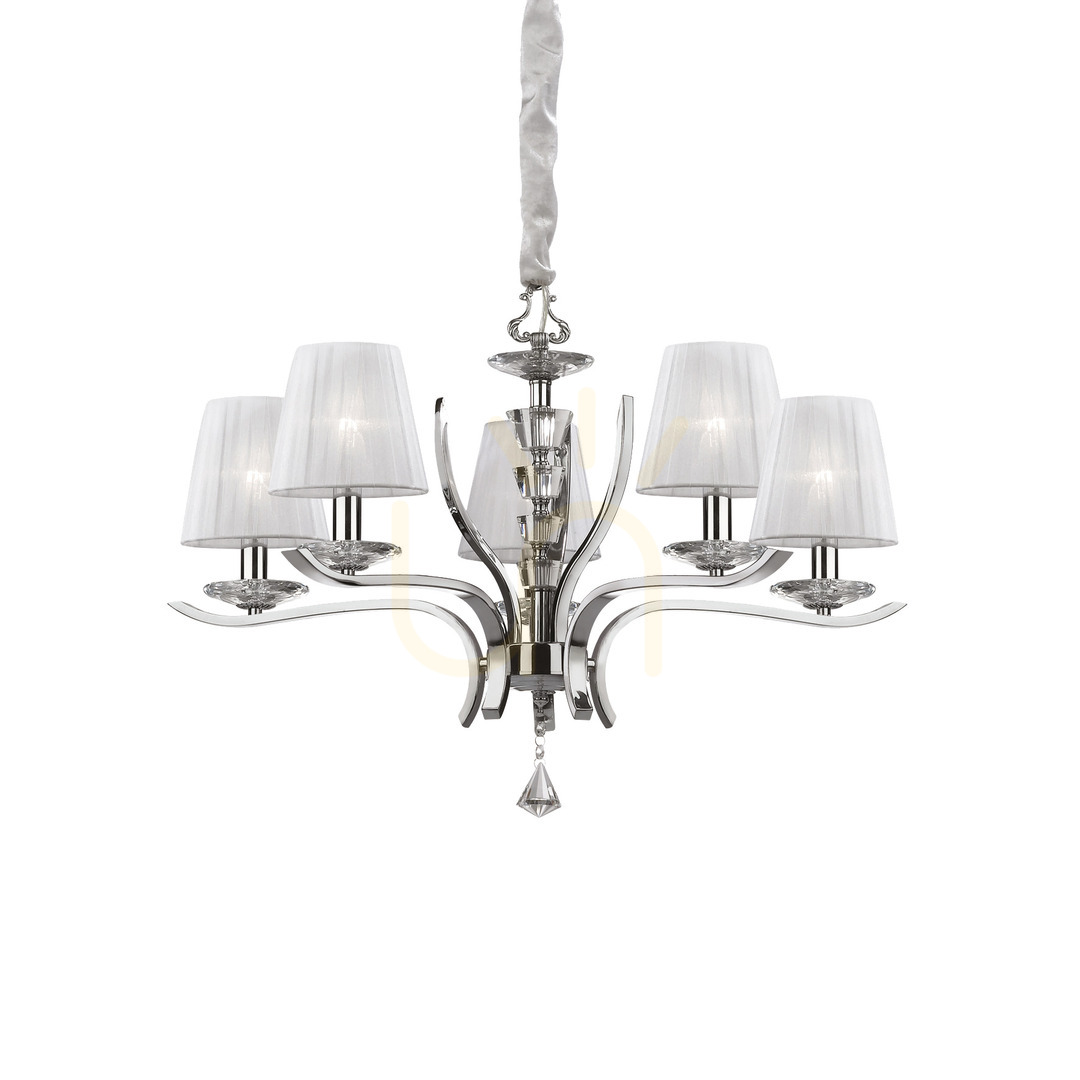 Pendelleuchte Ideallux Pegaso SP5 Bianco Weiß 5-flammig 066448