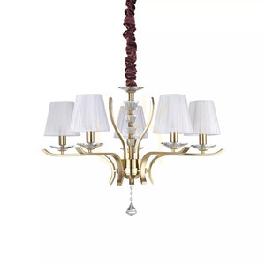 Pendant Light Ideallux Pegaso SP5 Brass 5-Light 72 cm 197722 small 1