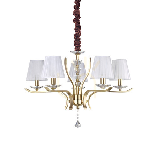 Check Pendant Light Ideallux Pegaso SP5 Brass 5-Light 72 cm 197722