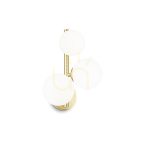 Wall Light Ideal Lux Perlage AP3 Bianco White Brass Glass 3xG9 283784 small 0