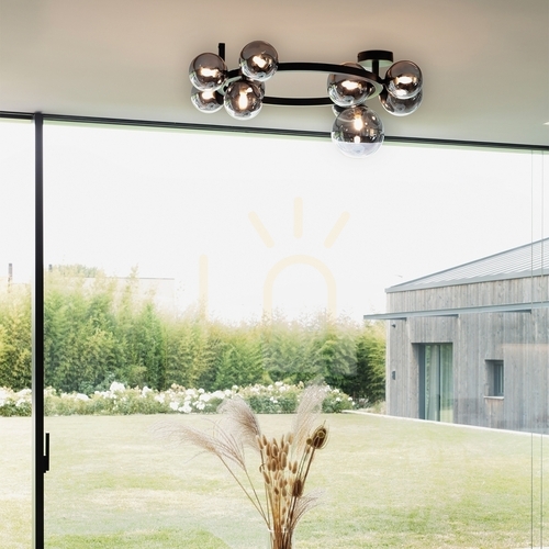 Check Plafon Ideallux Perlage PL10 Fume 10xG9 70 cm czarny 309286