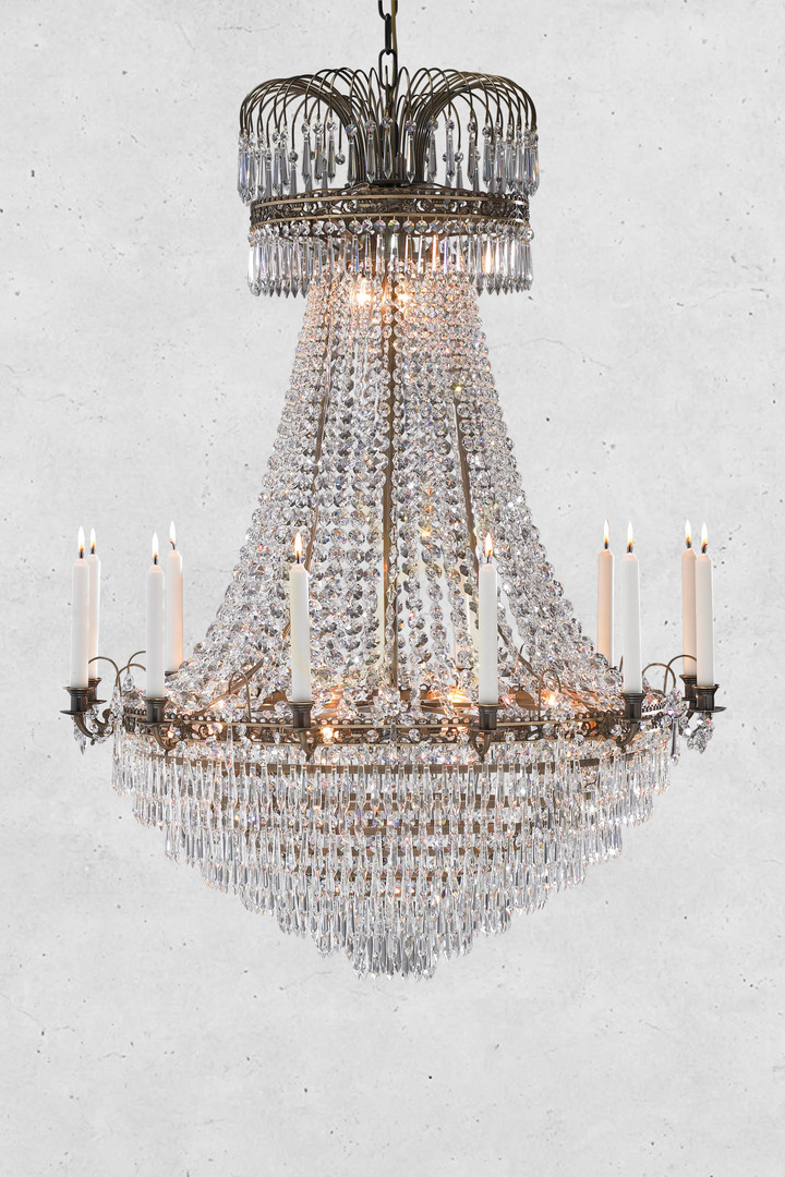 View Chandelier Markslojd Lacko 15-Light Crystal Antique Transparent 100667 Chandelier Markslojd Lacko 15-Light Crystal Antique Transparent 100667