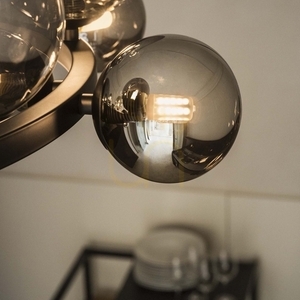 Pendant Light Ideallux Perlage SP14 Ambra Brass Glass 85 cm 322797 small 4