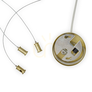 Pendant Light Ideallux Perlage SP14 Ambra Brass Glass 85 cm 322797 small 7