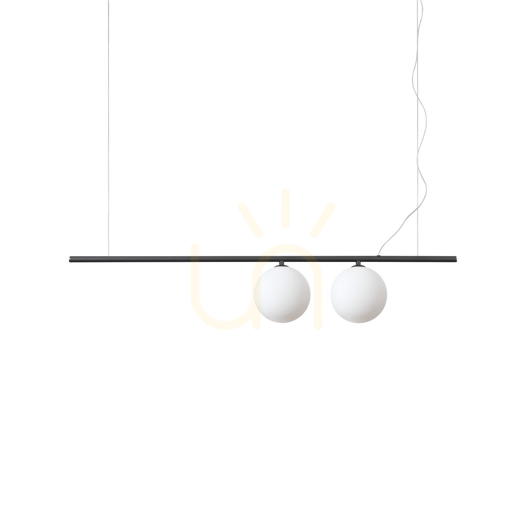 Pendelleuchte Ideallux Perline SP2 Nero Schwarz 2-flammig G9 306995