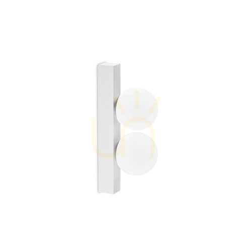 Check Wall Light Ideallux Binomio AP2 White 18.3 cm LED 6W 328270