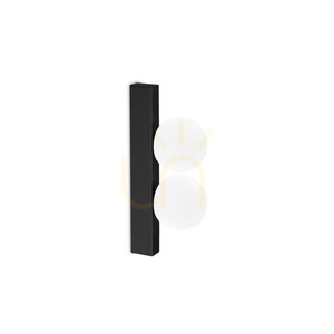 Wall Light Ideallux Binomio AP2 Black Metal Glass LED 6W 313252 small 0