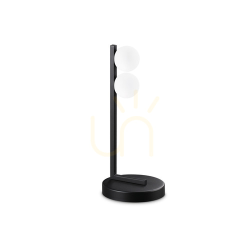Check Table Lamp Ideallux Binomio 313320 Black Metal Glass LED 35 cm