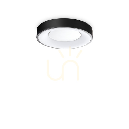 Check Plafond Ideallux Planet PL D30 Nero black LED 15W 30 cm 328140