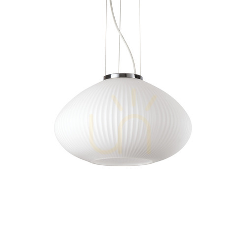 Check Pendant Light Ideal Lux Plisse SP1 D35 Chrome Glass 285184