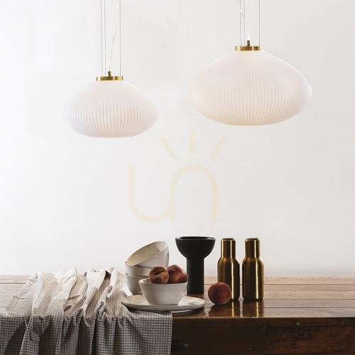 Check Pendant Light Ideallux Plisse SP1 D45 Chrome Glass 264523