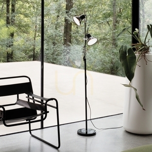 Standing Lamp Ideallux Polly PT2 Argento Silver Metal 154 cm 061115 small 1