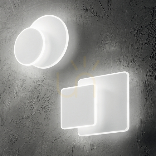 Check Wall Light Ideallux Pouche AP Square White LED 25cm 259352