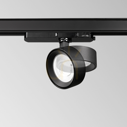 Check Track Light Ideallux POV Round Black 22W 296333