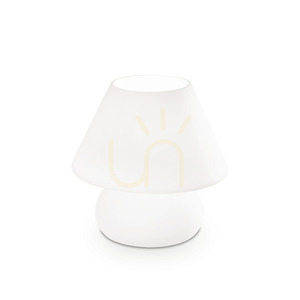 Table Lamp Ideallux Prato TL1 Big White Glass 074702 small 0