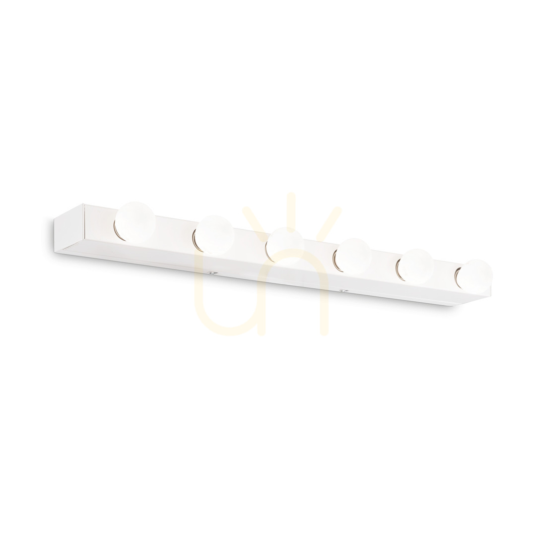 Wall Light Ideallux Prive AP6 White Metal 6xE14 60.5 cm 159423