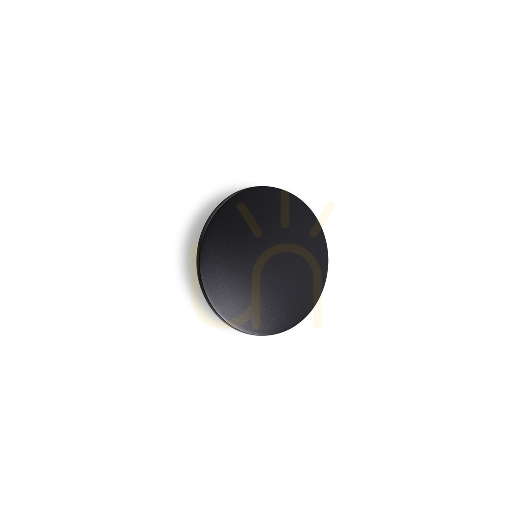Outdoor Wall Lamp Ideallux Punto D18 Black LED 9W Metal 313542