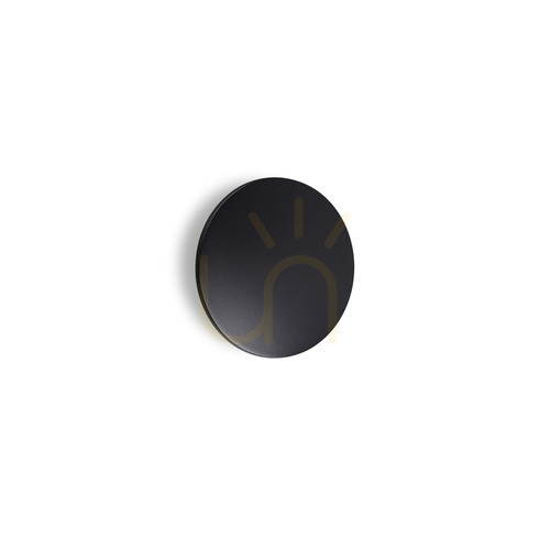 Check Outdoor Wall Lamp Ideallux Punto D24 Black LED 12W 328546