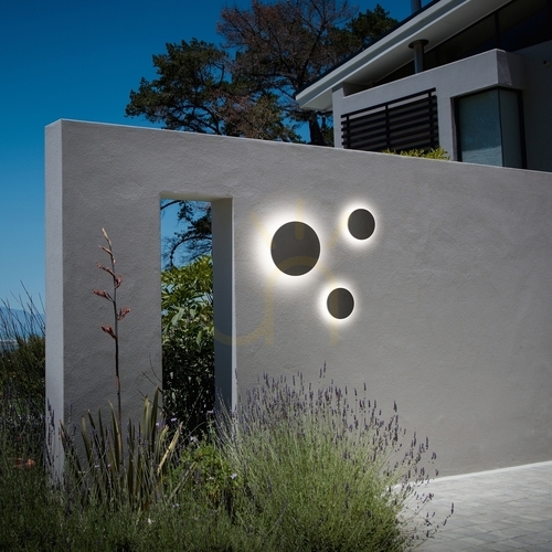 Check Outdoor Wall Lamp Ideallux Punto AP D30 Coffee Brown LED 16W 328560
