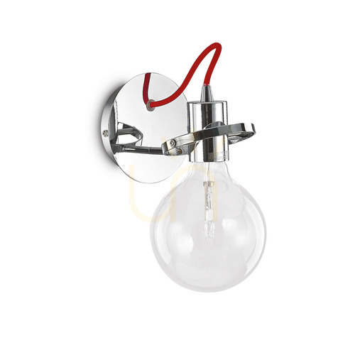 Check Wall Light Ideallux Radio AP1 Chrome Fabric E27 119427